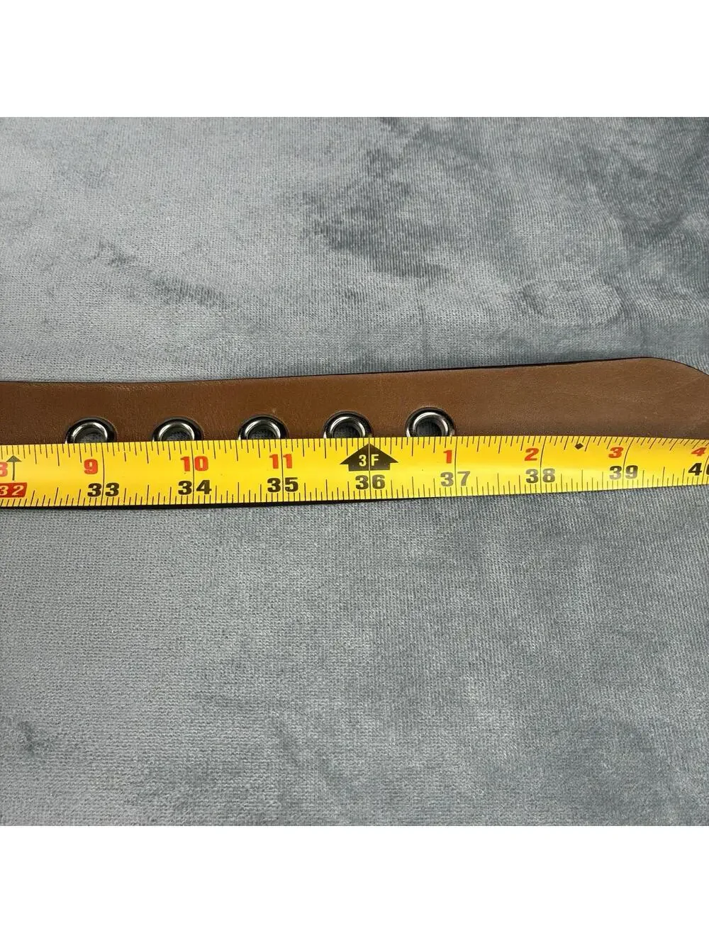 Coach Brown Leather Belt Medium M Fits 35 Silver Tone Buckle Classic - Picture 12 of 14